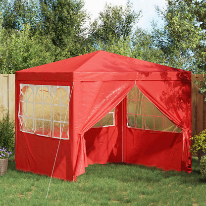 Party Tent Red 250 x 250 x 240 cm PE and Steel