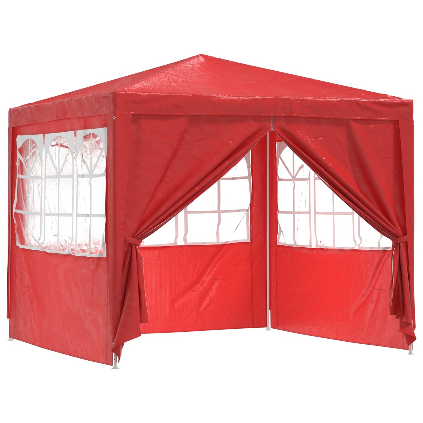 Party Tent Red 250 x 250 x 240 cm PE and Steel