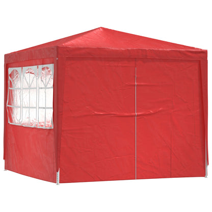 Party Tent Red 250 x 250 x 240 cm PE and Steel
