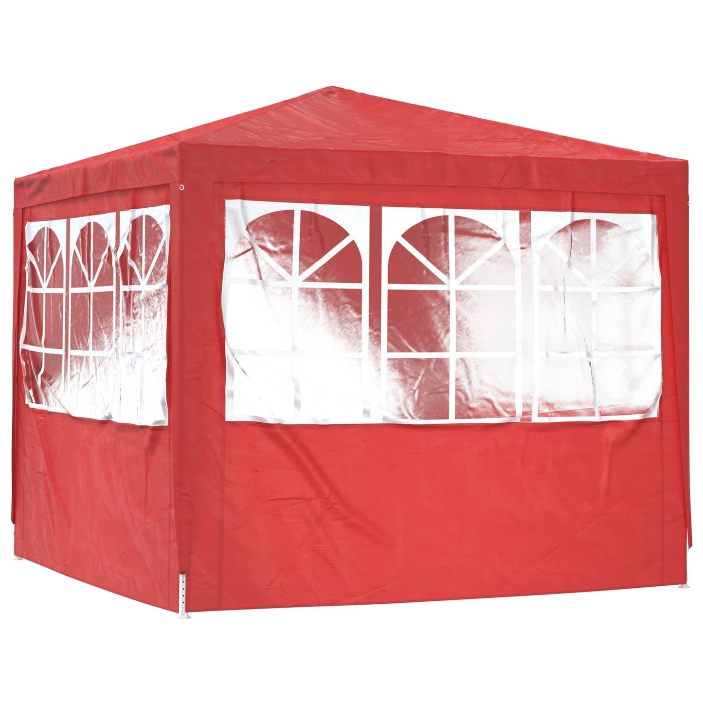 Party Tent Red 250 x 250 x 240 cm PE and Steel