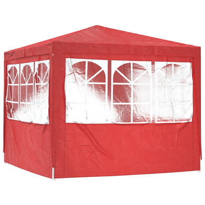 Party Tent Red 250 x 250 x 240 cm PE and Steel