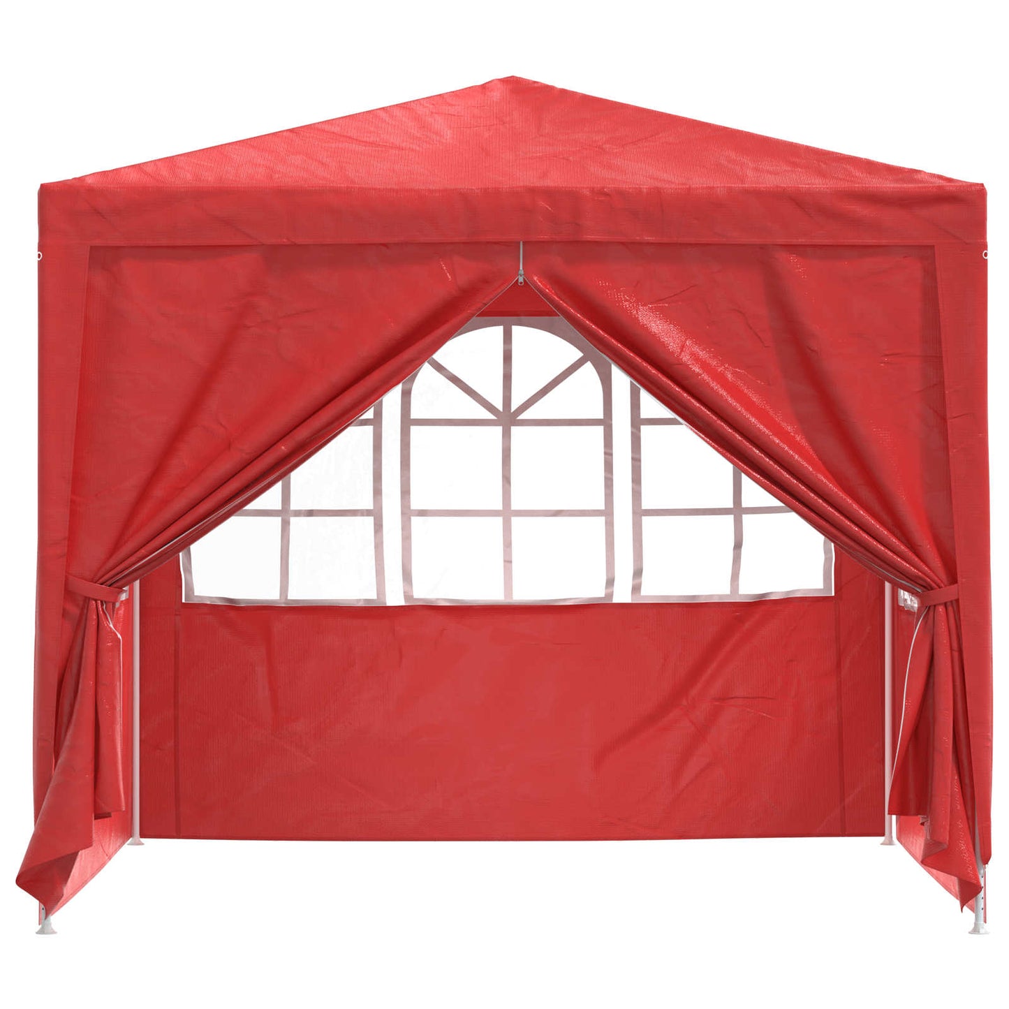 Party Tent Red 250 x 250 x 240 cm PE and Steel