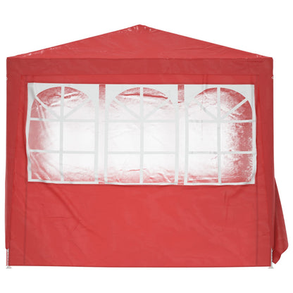 Party Tent Red 250 x 250 x 240 cm PE and Steel