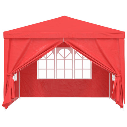Party Tent 300 x 300 x 255 cm Red PE and Steel
