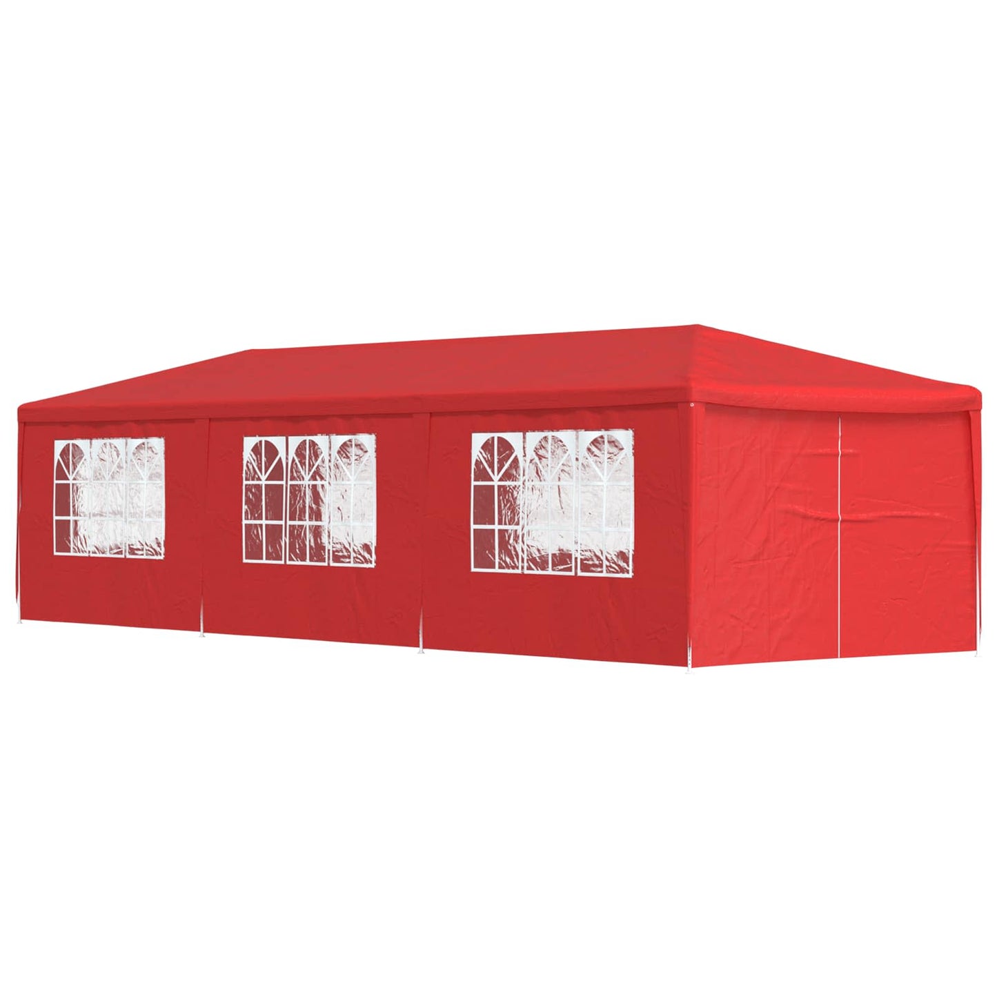 Party Tent 900 x 300 x 255 cm Red PE and Steel