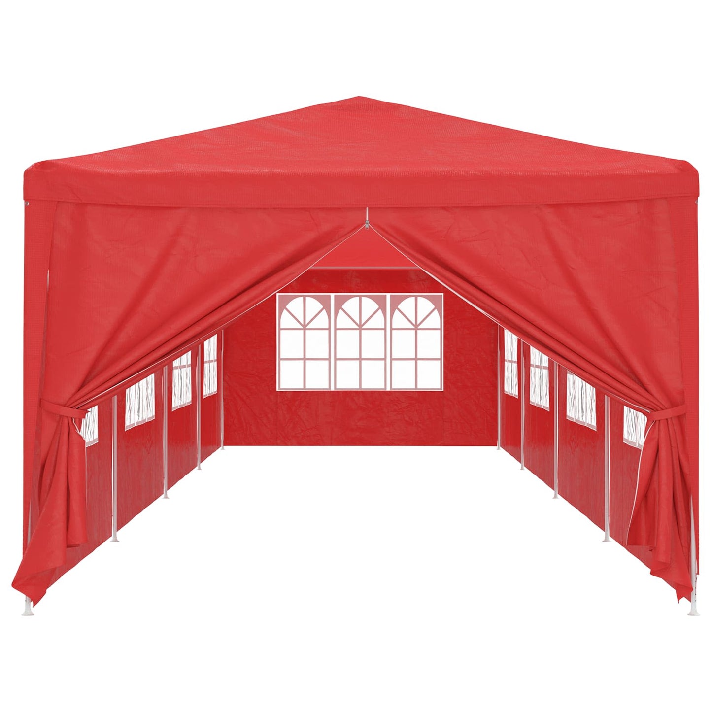 Party Tent 1200 x 300 x 255 cm Red PE and Steel