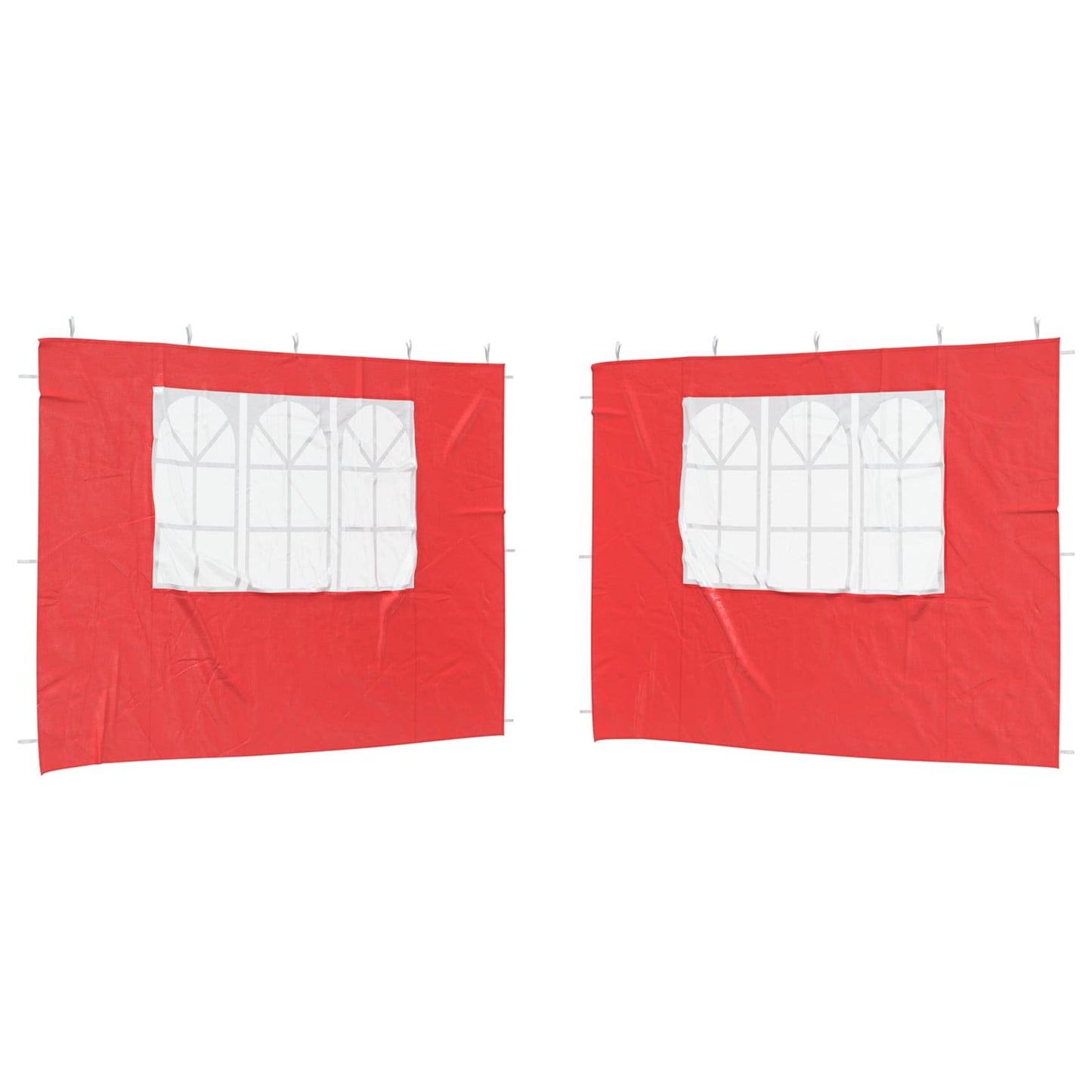 Party Tent Sidewall 2 pcs 300 x 195 cm Red PE and Steel