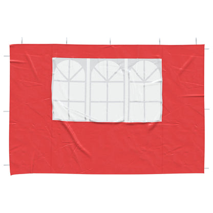 Party Tent Sidewall 2 pcs 300 x 195 cm Red PE and Steel