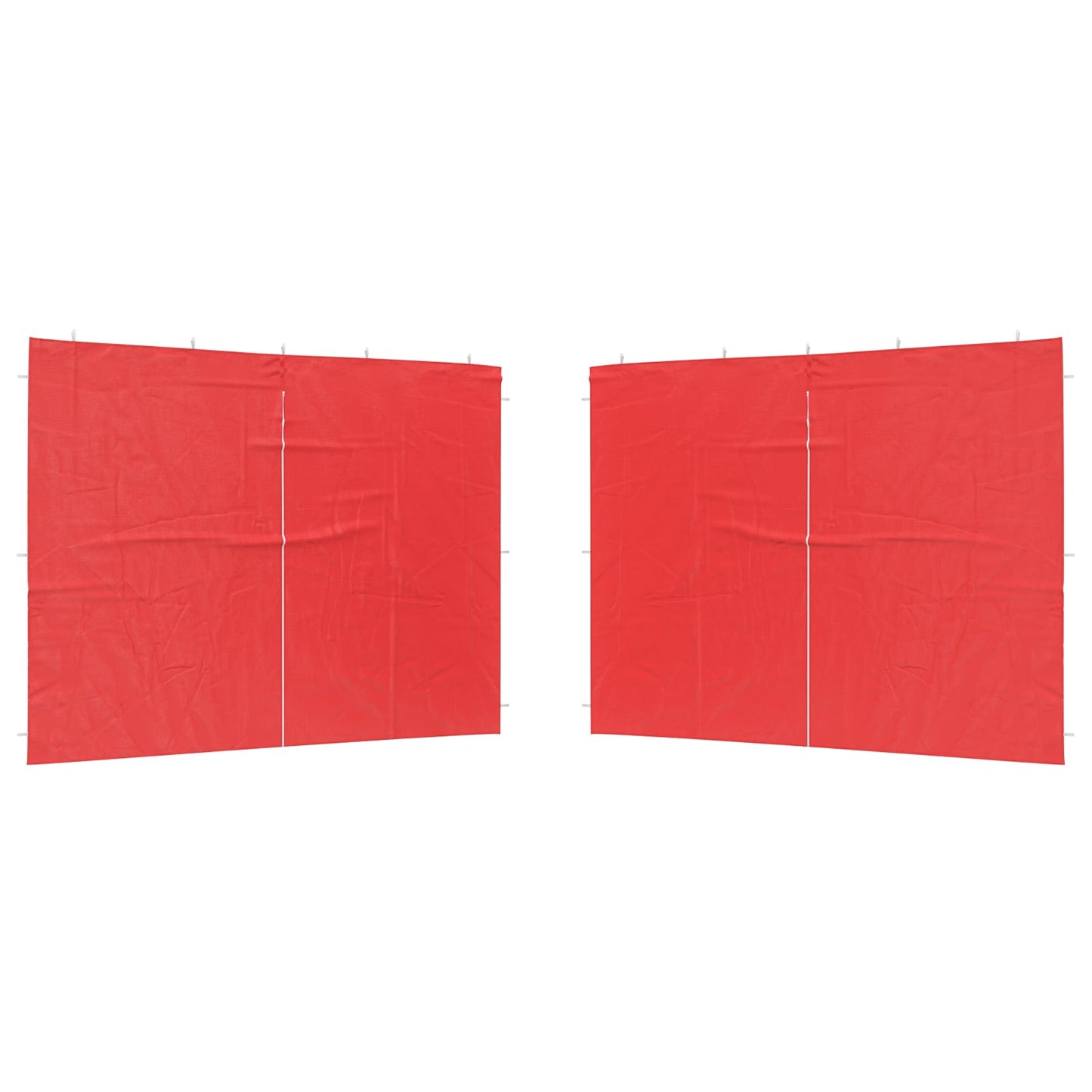 Party Tent Sidewall 2 pcs Red 300 x 195 cm PE and Steel