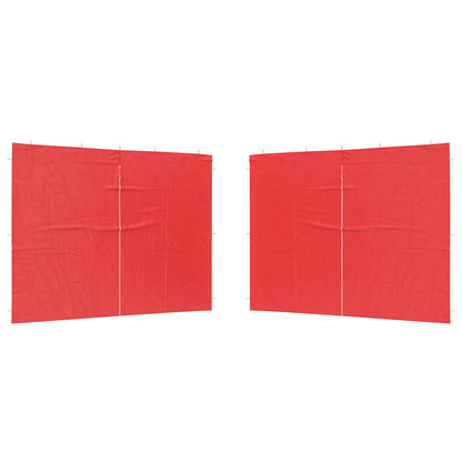 Party Tent Sidewall 2 pcs Red 300 x 195 cm PE and Steel