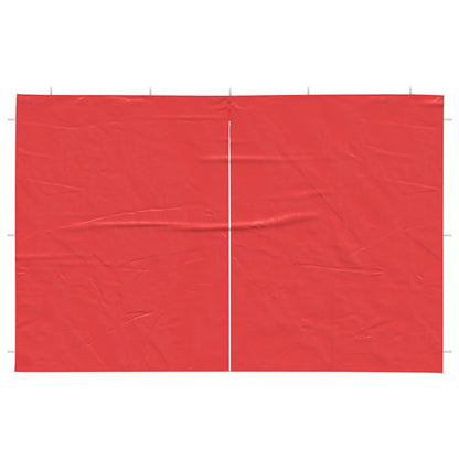 Party Tent Sidewall 2 pcs Red 300 x 195 cm PE and Steel