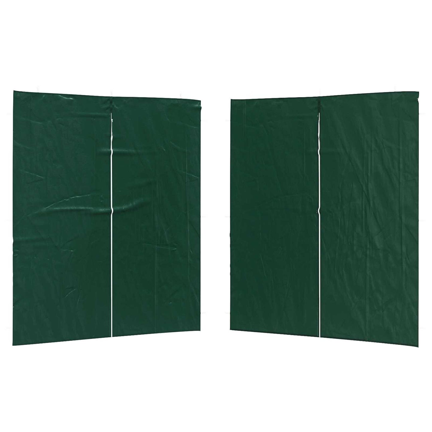 Party Tent Sidewall 2 pcs Green 200 x 195 cm PE and Steel