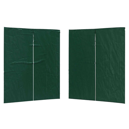 Party Tent Sidewall 2 pcs Green 200 x 195 cm PE and Steel