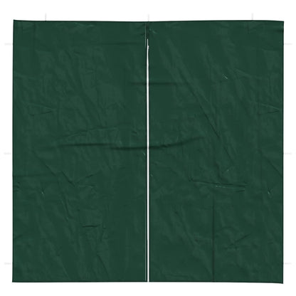 Party Tent Sidewall 2 pcs Green 200 x 195 cm PE and Steel