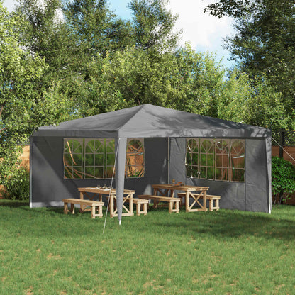 Party Tent Sidewall 2 pcs 400 x 195 cm Light Grey PE and Steel