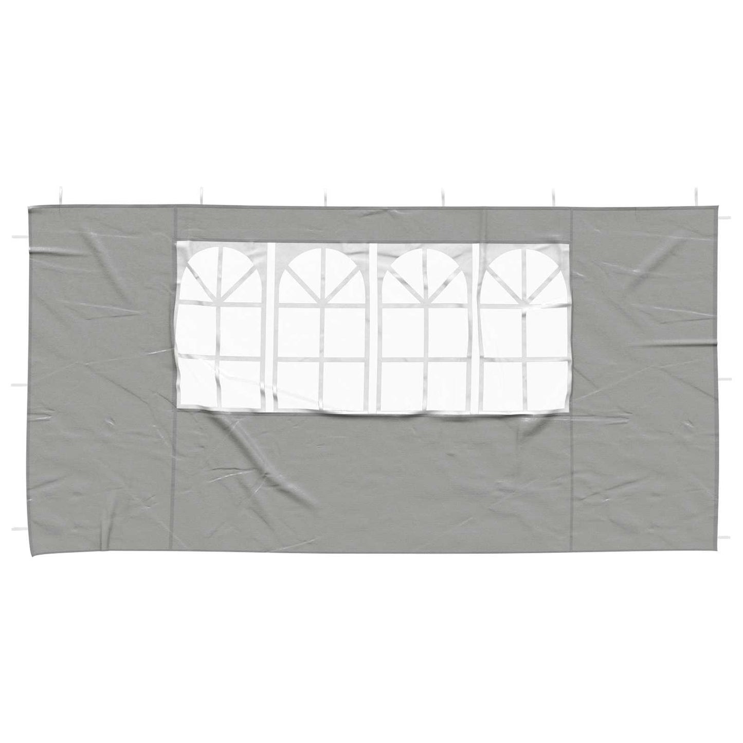 Party Tent Sidewall 2 pcs 400 x 195 cm Light Grey PE and Steel