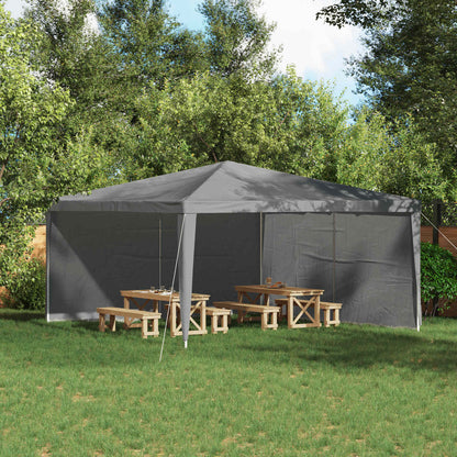 Party Tent Sidewall 2 pcs Light Grey 400 x 195 cm PE and Steel