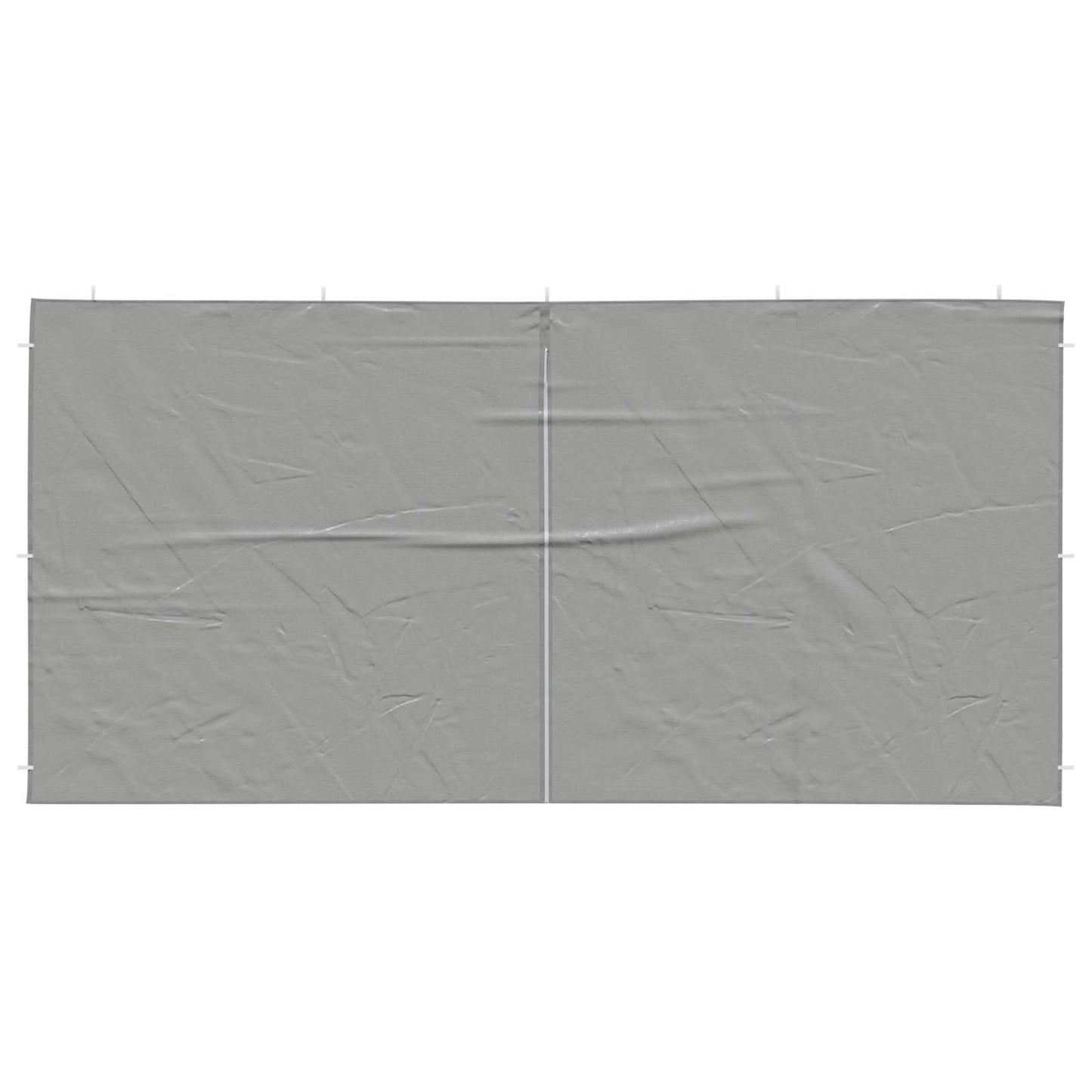 Party Tent Sidewall 2 pcs Light Grey 400 x 195 cm PE and Steel