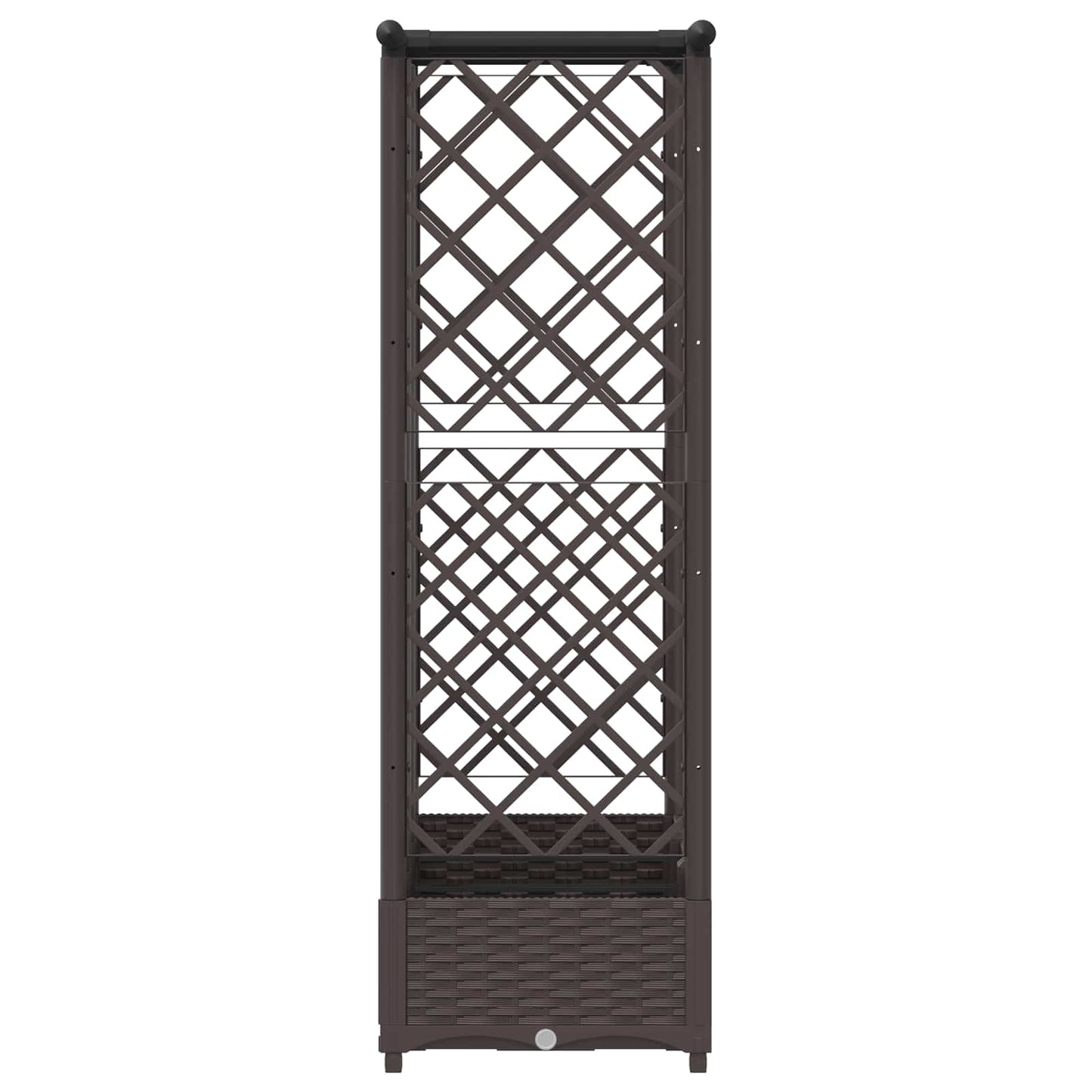 Raised Bed with Trellis and Roof Brown 164 x 40 x 121 cm PP