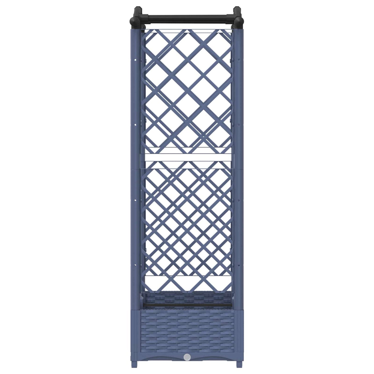 Raised Bed with Trellis and Roof Grey 124 x 40 x 125 cm PP