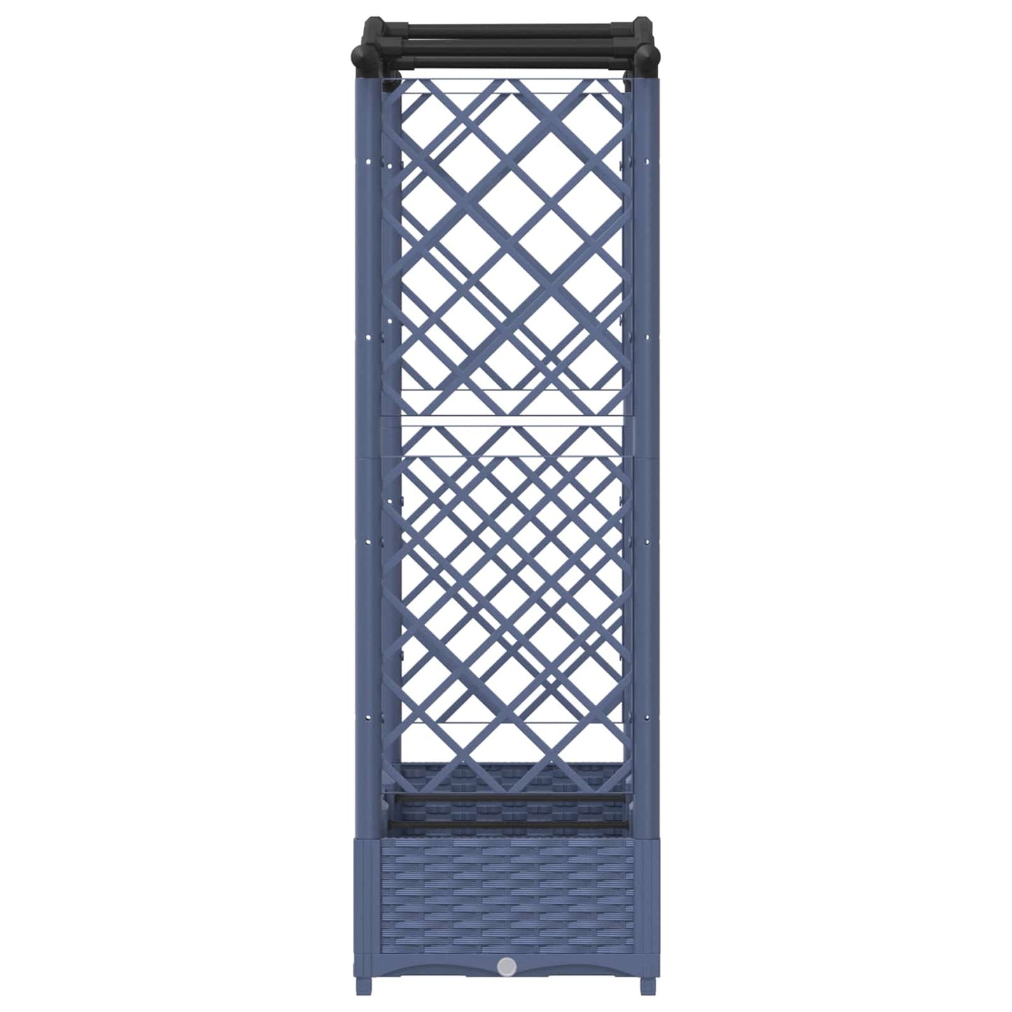 Raised Bed with Trellis and Roof Grey 169 x 40 x 125 cm PP