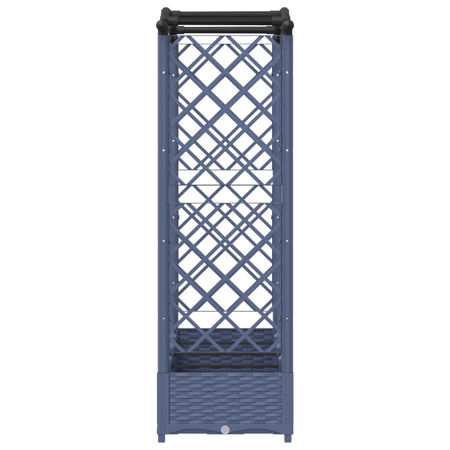 Raised Bed with Trellis and Roof Grey 207 x 40 x 126 cm PP