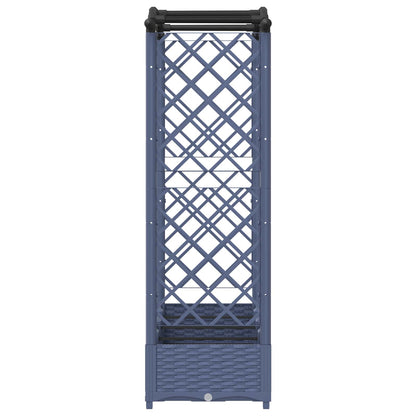 Raised Bed with Trellis and Roof Grey 207 x 40 x 126 cm PP