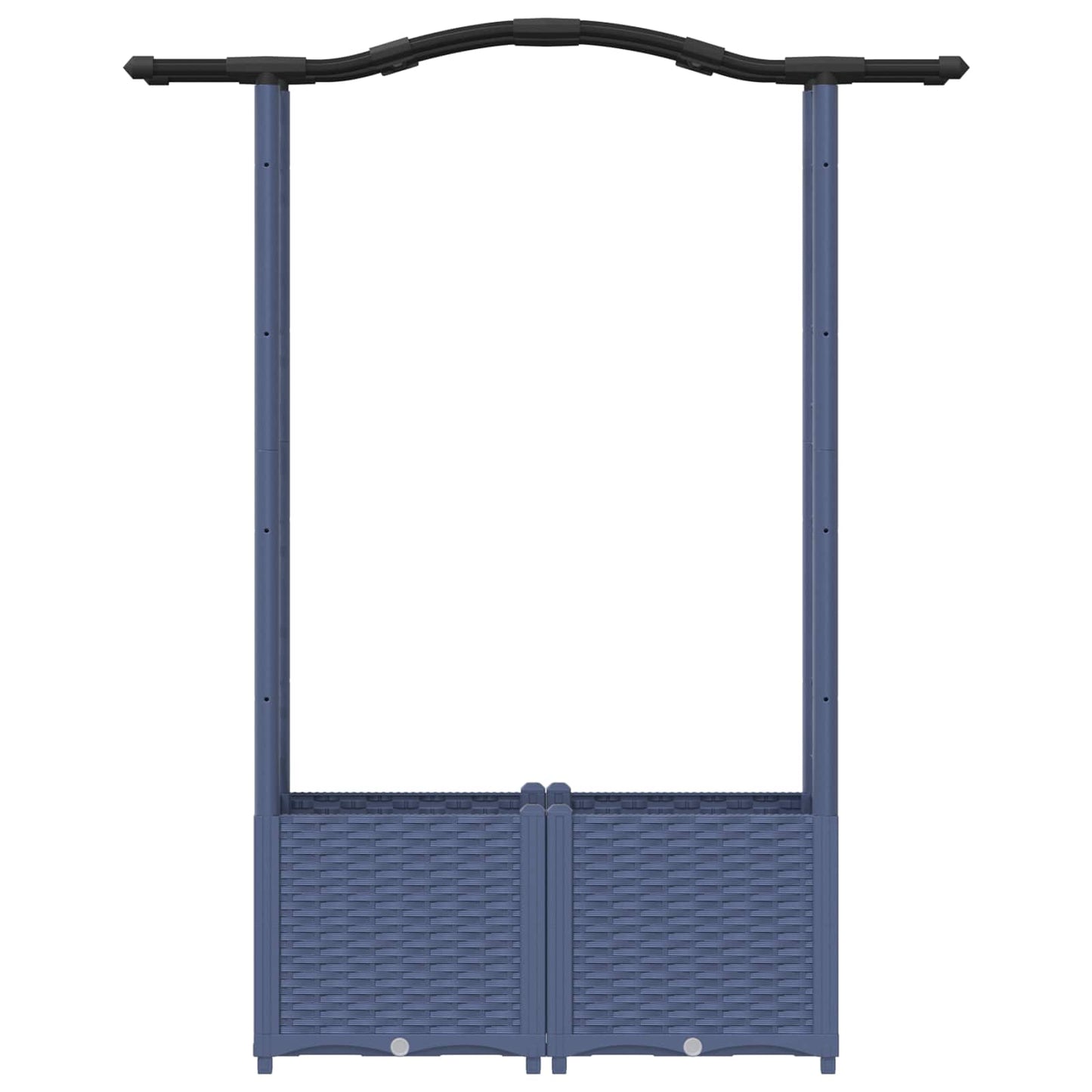 Raised Bed with Trellis and Roof Grey 125 x 40 x 138 cm PP