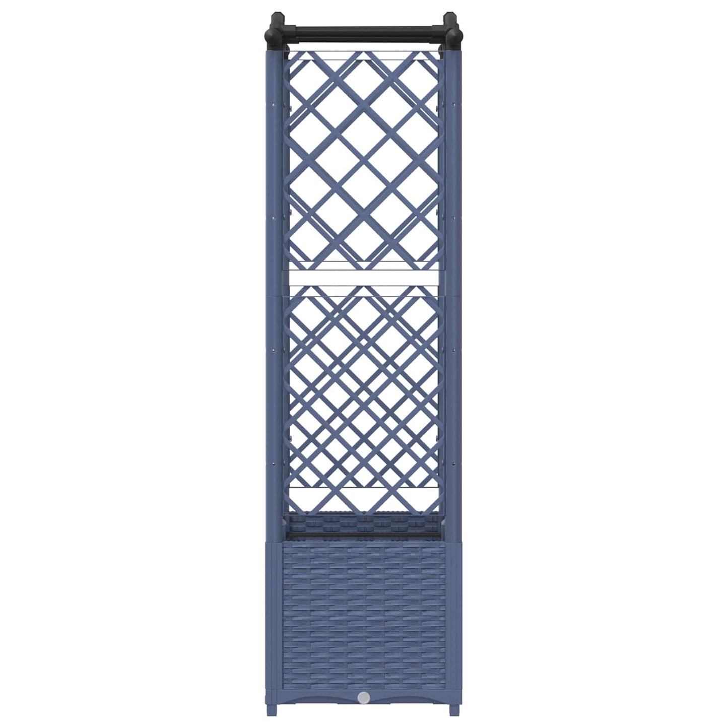 Raised Bed with Trellis and Roof Grey 125 x 40 x 138 cm PP