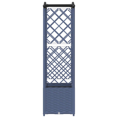 Raised Bed with Trellis and Roof Grey 125 x 40 x 138 cm PP