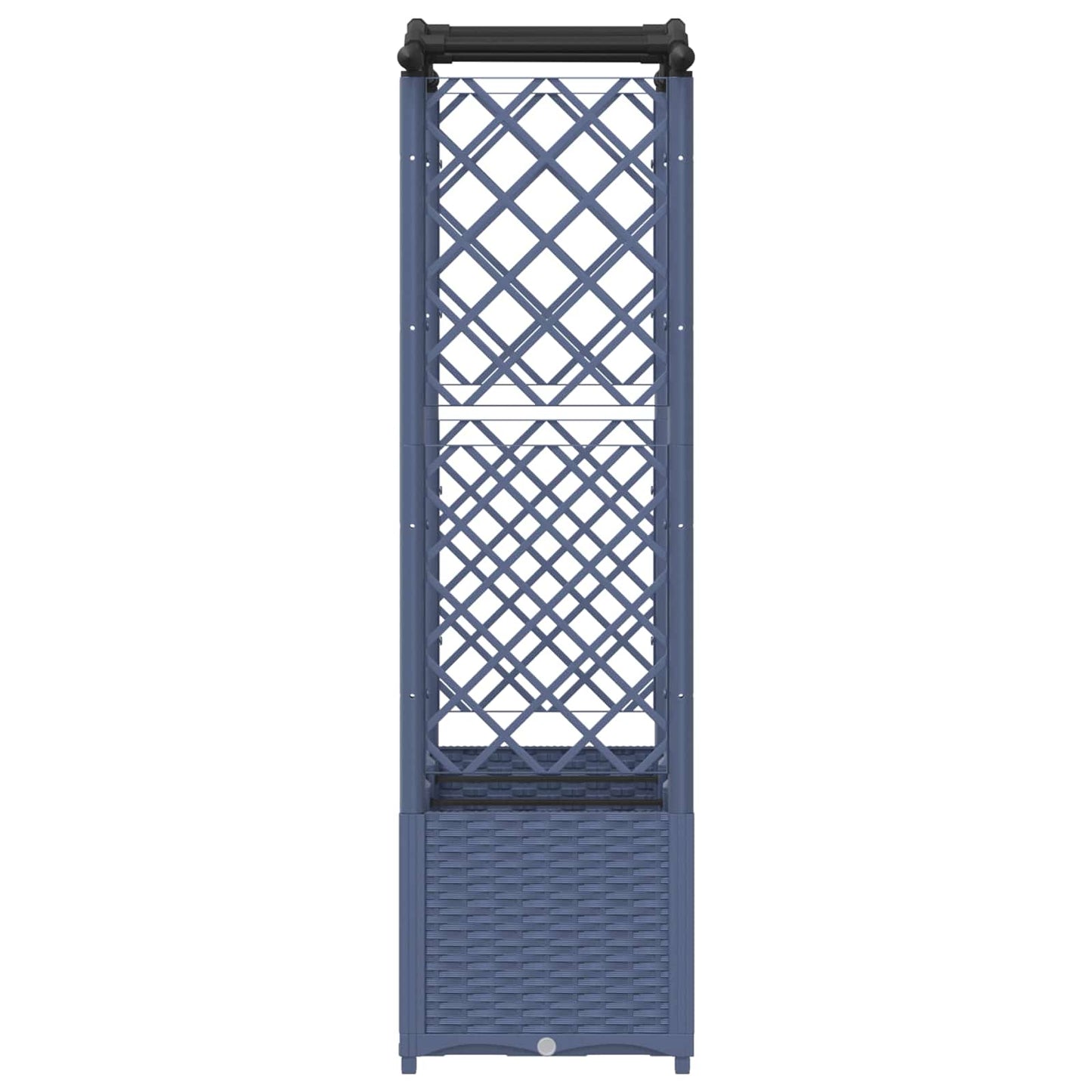 Raised Bed with Trellis and Roof Grey 164 x 40 x 142 cm PP