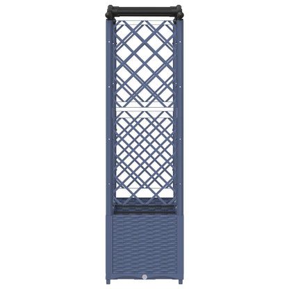 Raised Bed with Trellis and Roof Grey 164 x 40 x 142 cm PP