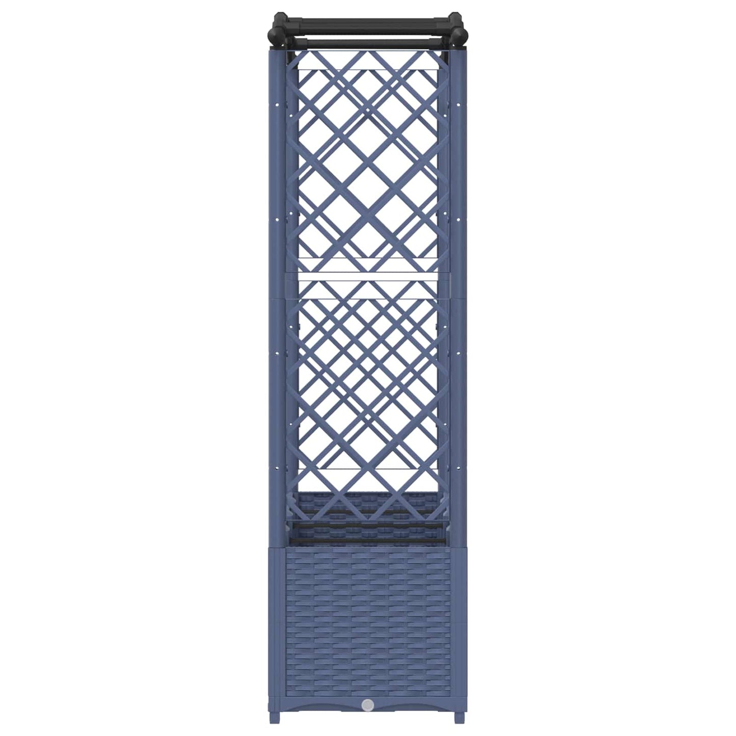 Raised Bed with Trellis and Roof Grey 204 x 40 x 141 cm PP