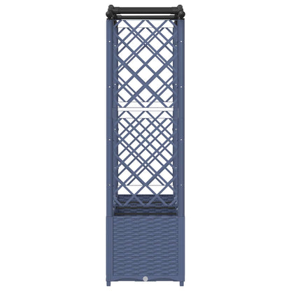 Raised Bed with Trellis and Roof Grey 204 x 40 x 141 cm PP