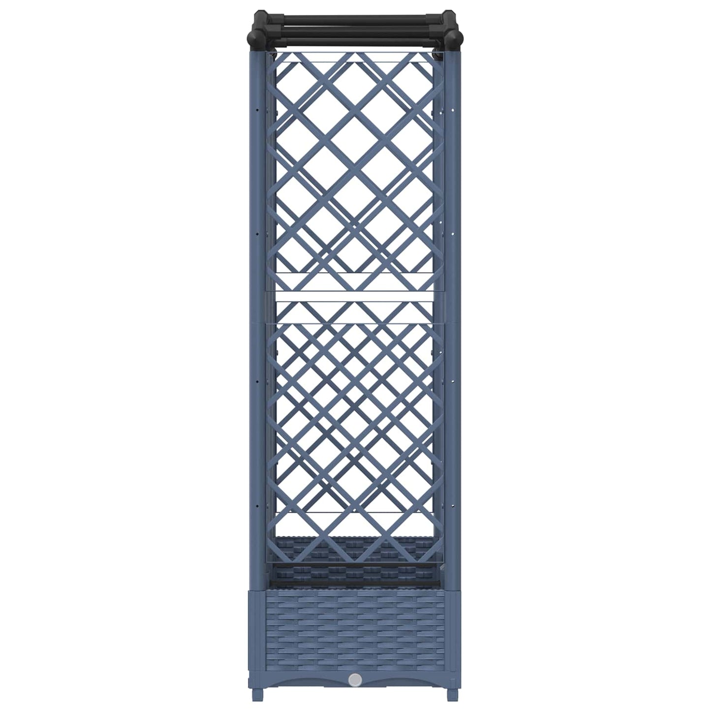 Raised Bed with Trellis and Roof Grey 163 x 40 x 126 cm PP