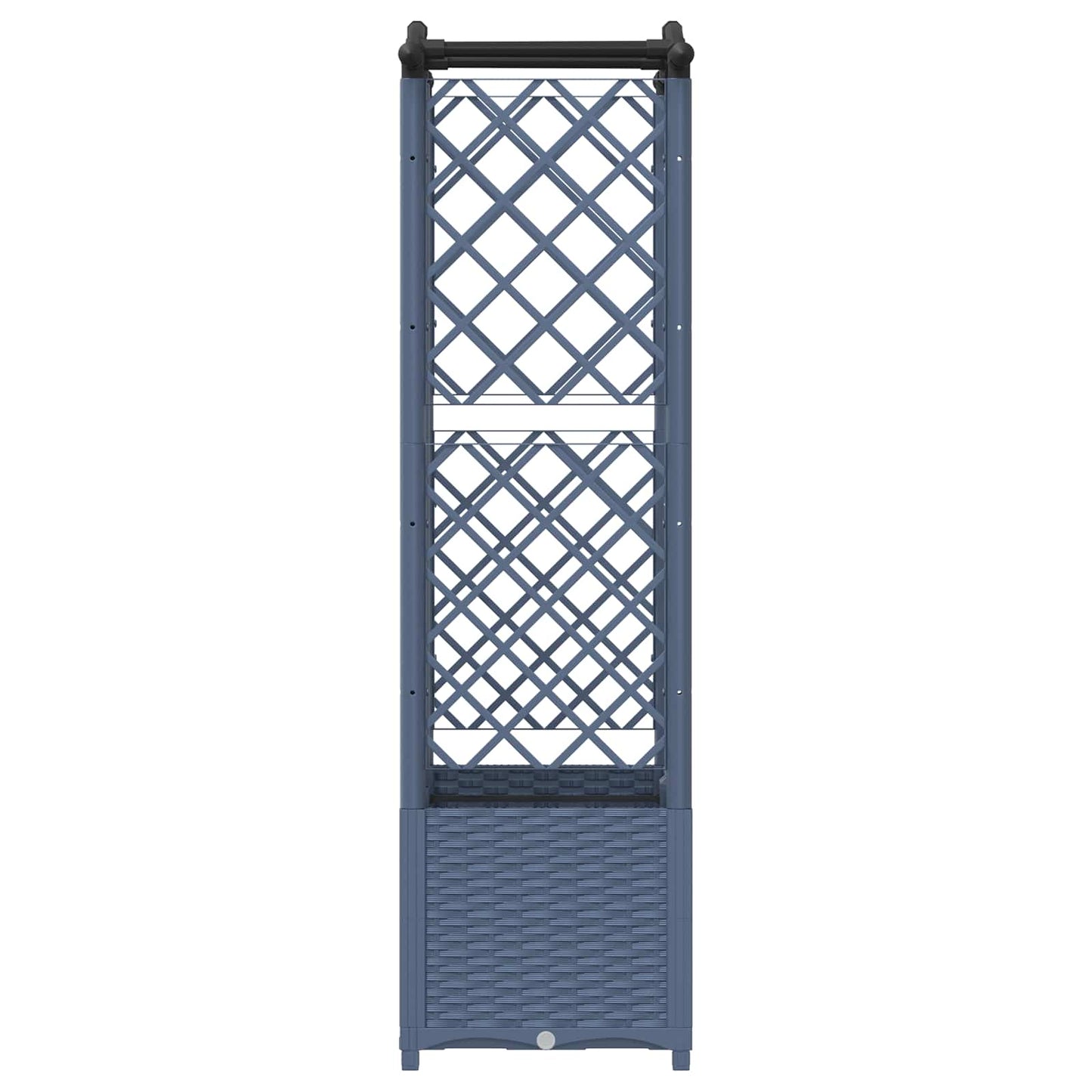 Raised Bed with Trellis and Roof Grey 122 x 40 x 141 cm PP