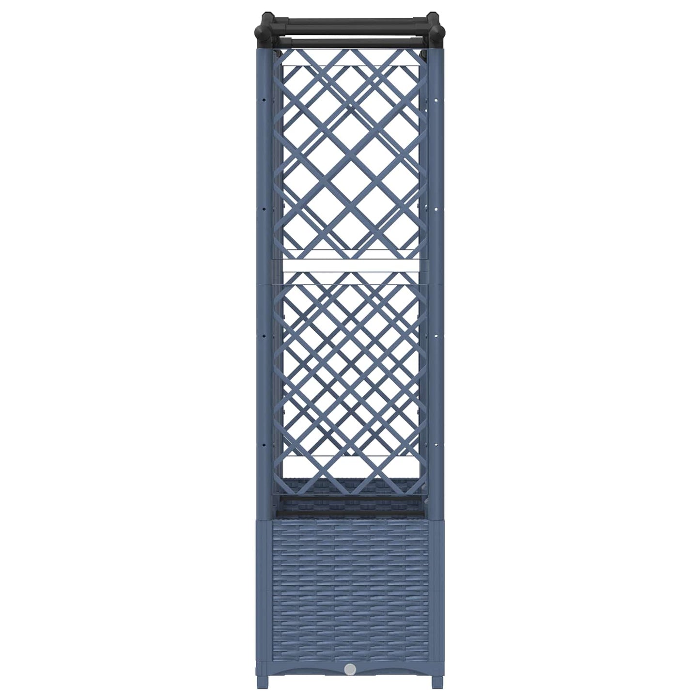 Raised Bed with Trellis and Roof Grey 163 x 40 x 141 cm PP