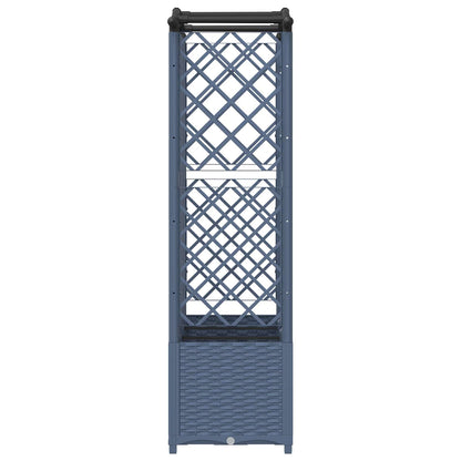 Raised Bed with Trellis and Roof Grey 163 x 40 x 141 cm PP