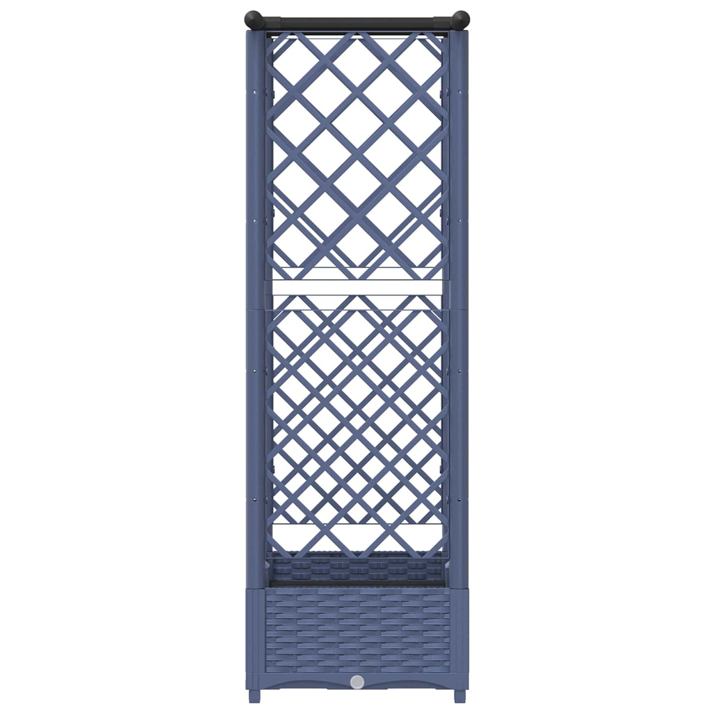 Raised Bed with Trellis and Roof Grey 122.5 x 40 x 123 cm PP