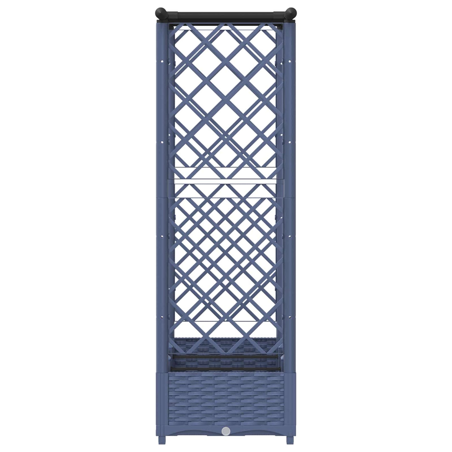 Raised Bed with Trellis and Roof Grey 164 x 40 x 123 cm PP