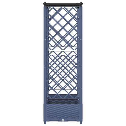 Raised Bed with Trellis and Roof Grey 164 x 40 x 123 cm PP