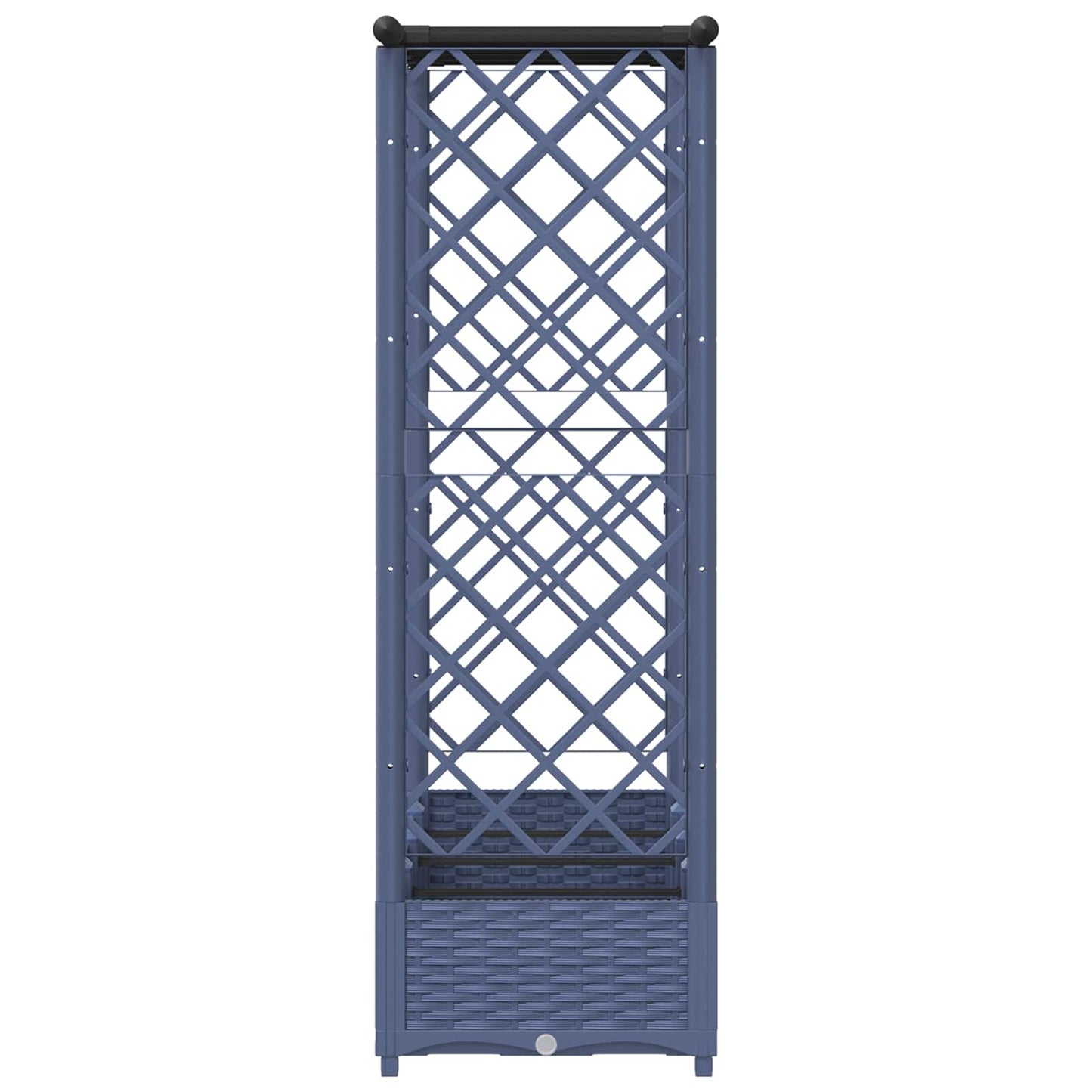 Raised Bed with Trellis and Roof Grey 203 x 40 x 123 cm PP
