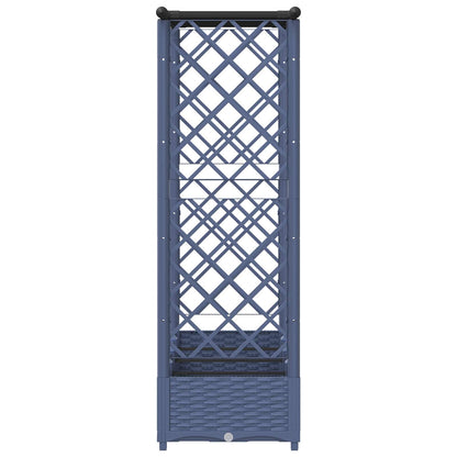 Raised Bed with Trellis and Roof Grey 203 x 40 x 123 cm PP