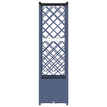 Raised Bed with Trellis and Roof Grey 124.5 x 40 x 138 cm PP