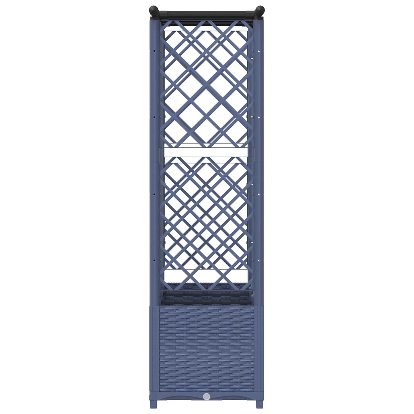 Raised Bed with Trellis and Roof Grey 162.5 x 40 x 138 cm PP