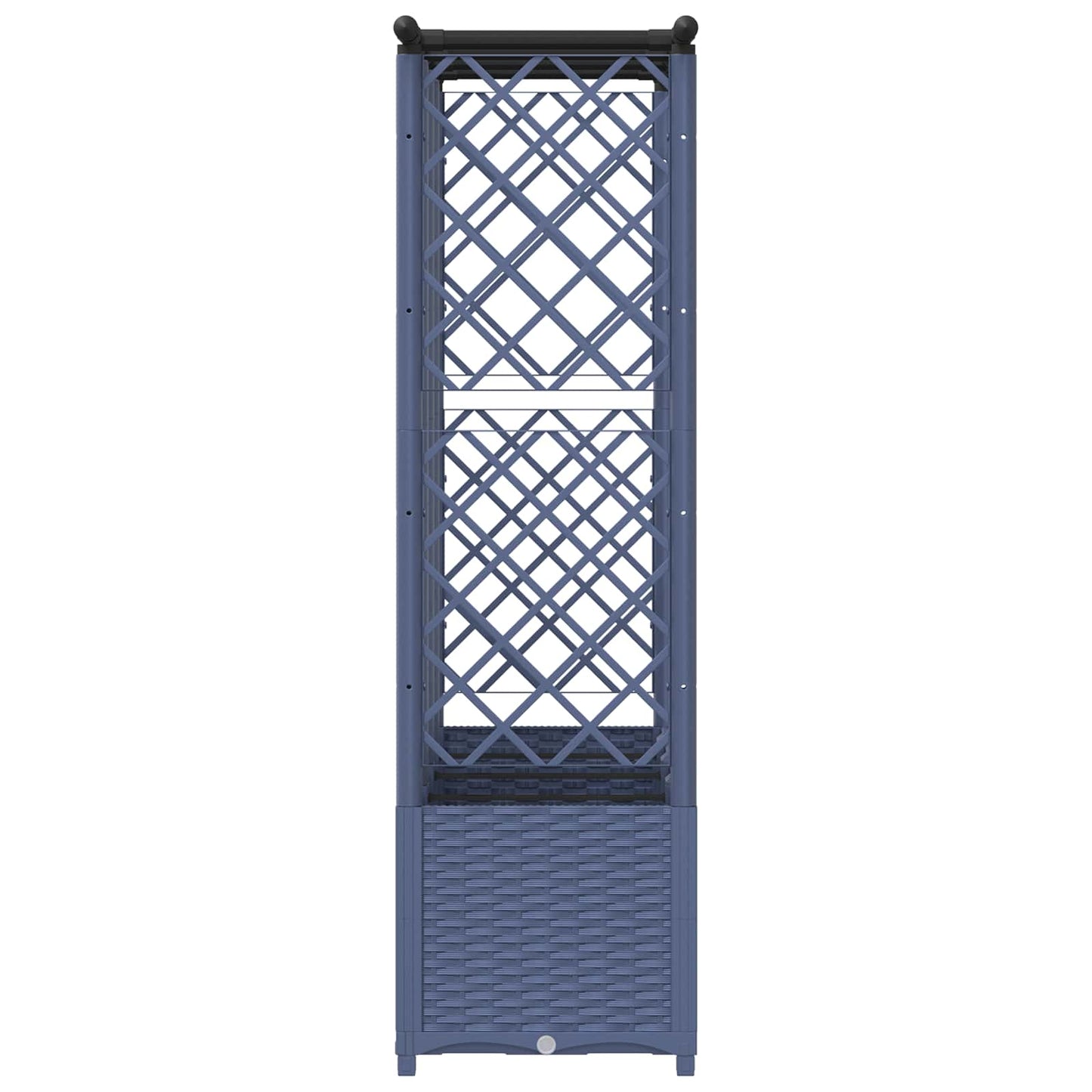 Raised Bed with Trellis and Roof Grey 203 x 40 x 138 cm PP