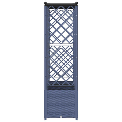Raised Bed with Trellis and Roof Grey 203 x 40 x 138 cm PP
