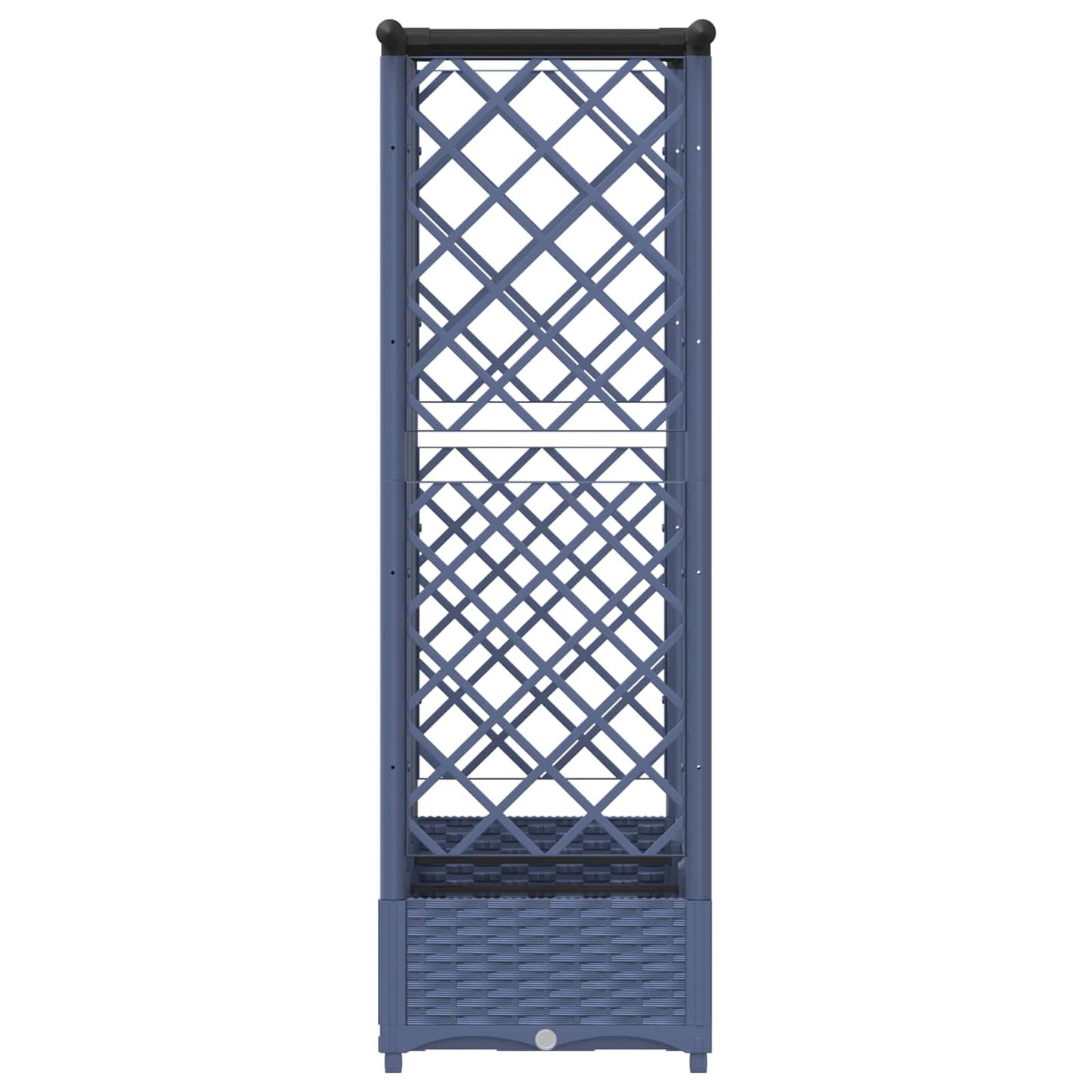 Raised Bed with Trellis and Roof Grey 164 x 40 x 123 cm PP