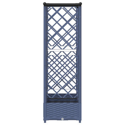 Raised Bed with Trellis and Roof Grey 164 x 40 x 123 cm PP