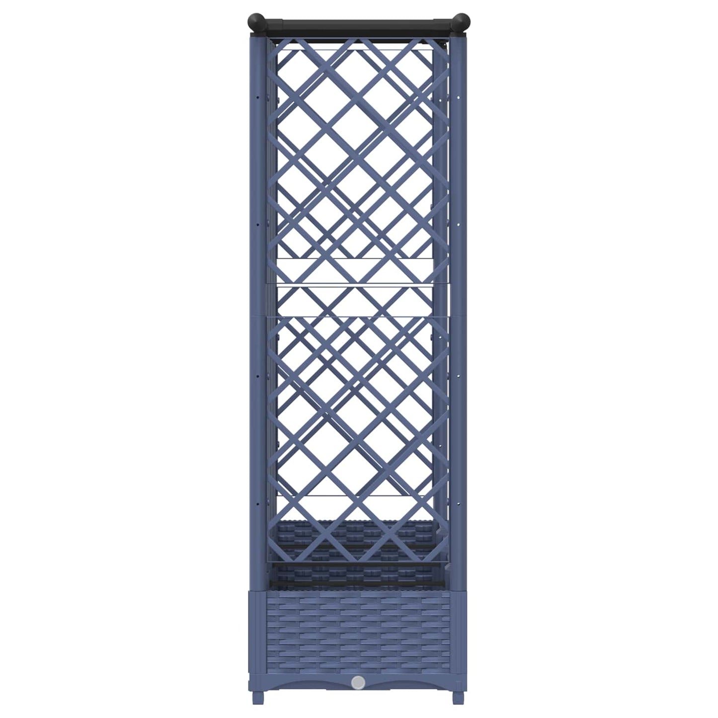 Raised Bed with Trellis and Roof Grey 202.5 x 40 x 123 cm PP